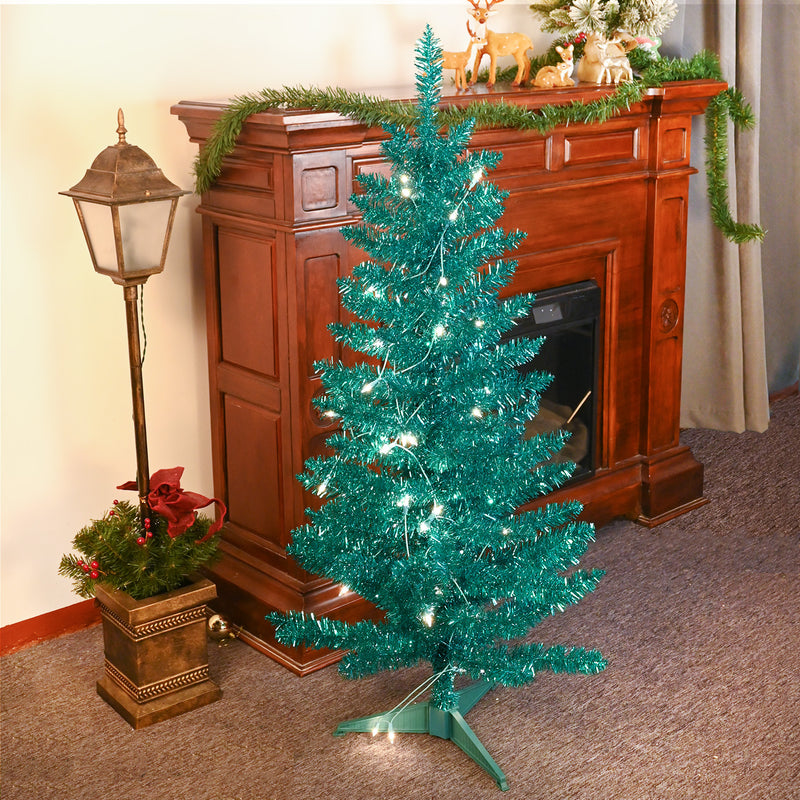 Blue Artificial Mini Christmas Tree Small Xmas Tree Indoor Outdoor Home Holiday Xmas Decoration
