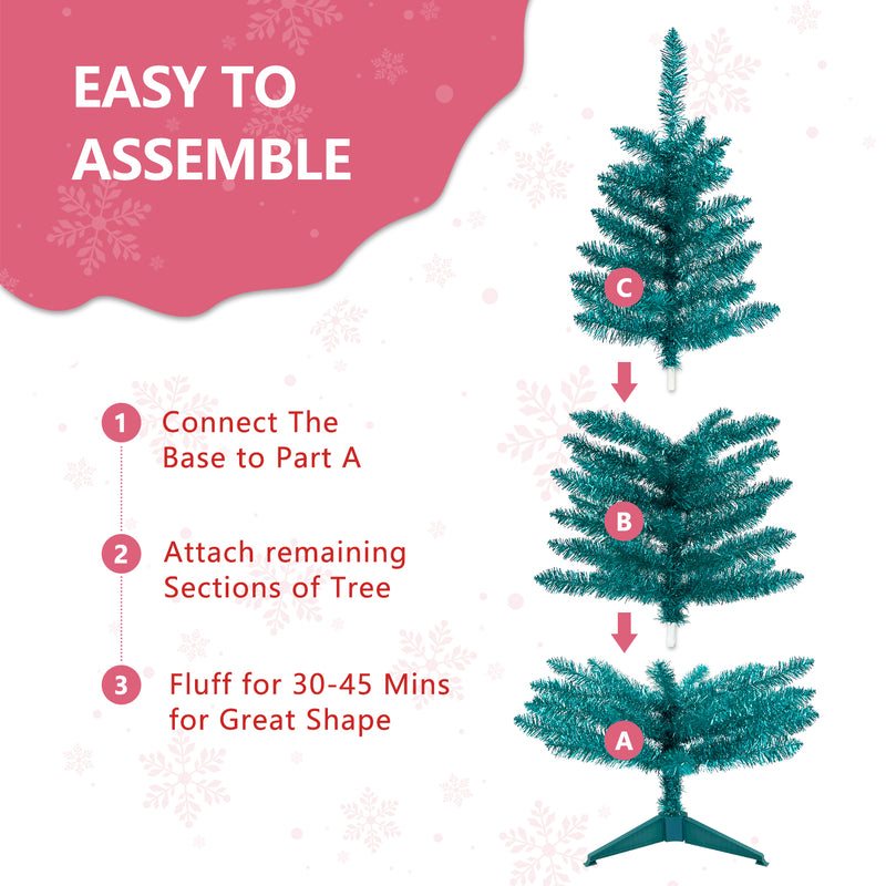 Blue Artificial Mini Christmas Tree Small Xmas Tree Indoor Outdoor Home Holiday Xmas Decoration