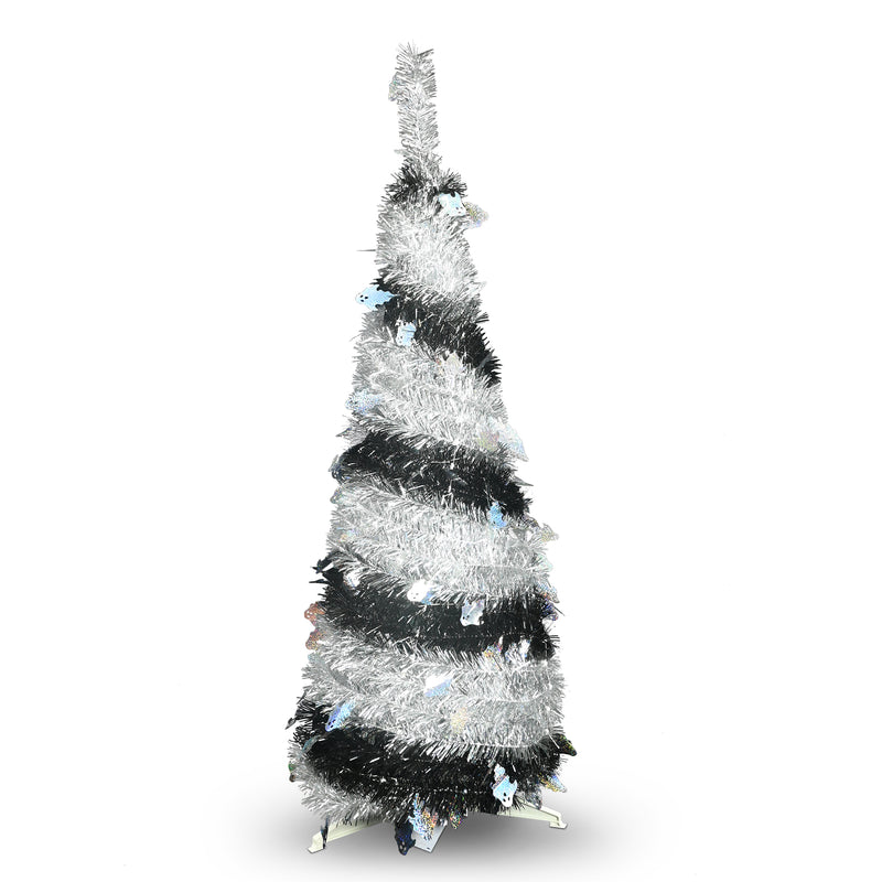 4ft Pre-Lit Pop Up Tree, Artificial Christmas Tree, 60 Lights