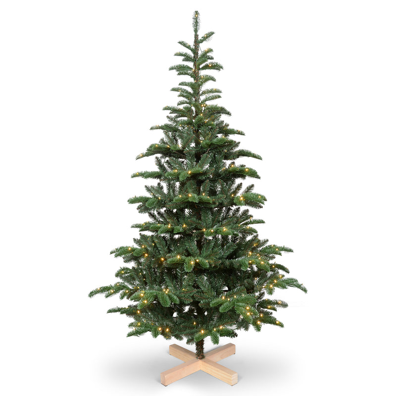 Leheyhey 7FT Pre-Lit Christmas Tree with 941 PE&PVC Mixed Tips, 400 Lights, Wooden Base