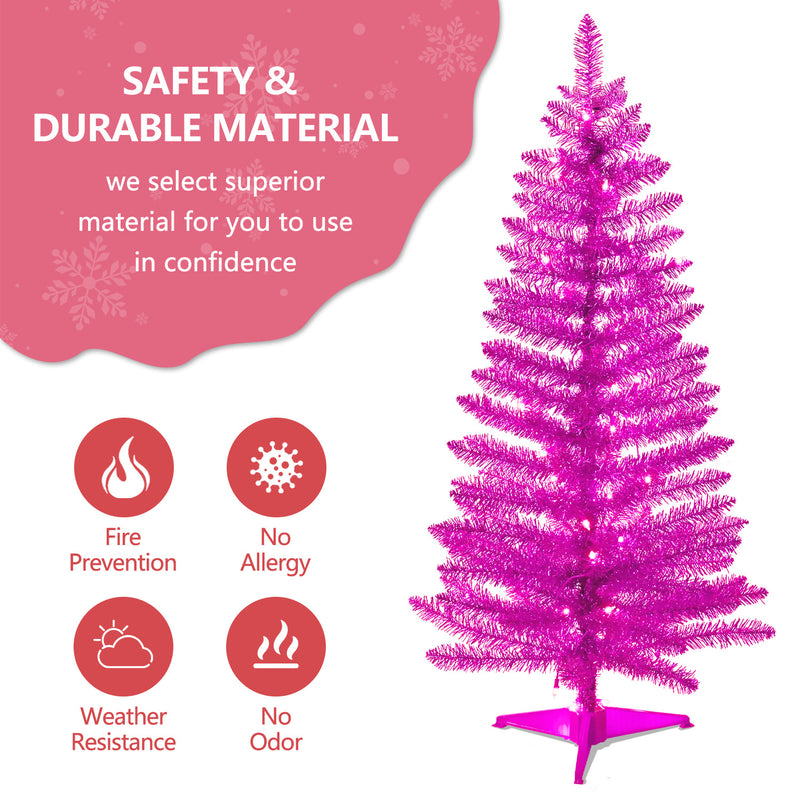 Pink Artificial Mini Christmas Tree Small Xmas Tree Indoor Outdoor Home Holiday Xmas Decoration