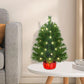 2ft Lighted Artificial Christmas Tree & 4ft Lighted White Artificial Christmas Tree