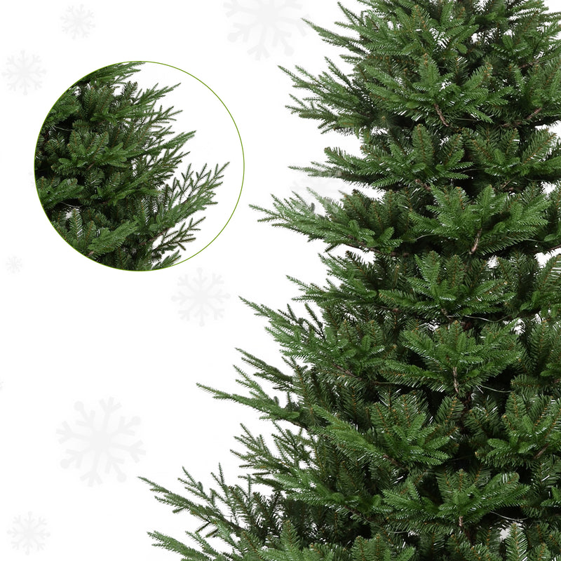 Fir Artificial Christmas Tree 7.5FT w/3728 PE&PVC Mixed Branches, Bringstar Xmas Tree Hinged