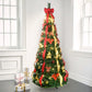 Bringstar 7.5FT Pop-up Christmas Tree Pull-up Artificial Xmas Tree Pre-Decorated, 200 LED Lights