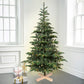 Leheyhey 7FT Pre-Lit Christmas Tree with 941 PE&PVC Mixed Tips, 400 Lights, Wooden Base