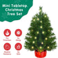 Bringstar 2ft Prelit Tabletop Christmas Tree, Small Artificial Green Xmas Tree for Home, Office