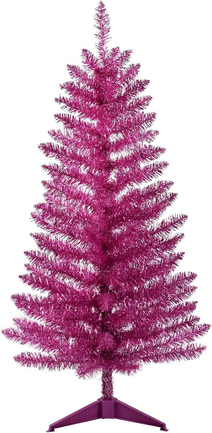 Pink Artificial Mini Christmas Tree Small Xmas Tree Indoor Outdoor Home Holiday Xmas Decoration