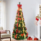 6ft Pre-Lit Pop-up Christmas Tree, Pre-Decorated Artificial Xmas Tree