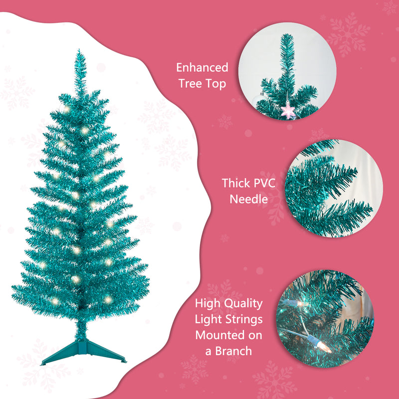 Blue Artificial Mini Christmas Tree Small Xmas Tree Indoor Outdoor Home Holiday Xmas Decoration