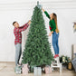 Unlit Christmas Tree 6FT , Bringstar Artificial Xmas Tree Green, Premium PVC Branches, Hinged