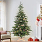 Leheyhey 7FT Pre-Lit Christmas Tree with 941 PE&PVC Mixed Tips, 400 Lights, Wooden Base