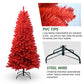 Specializing in Artificial Red Christmas Trees from Germany, Maylavu Fully Real Halloween Christmas Tree, Easy to Assemble with Christmas Tree Metal Stand, Artificial Tree 900 Branches Holiday Outdoor Indoor Decoration