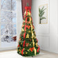 6ft Pre-Lit Pop-up Christmas Tree, Pre-Decorated Artificial Xmas Tree