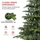 Leheyhey 7FT Pre-Lit Christmas Tree with 941 PE&PVC Mixed Tips, 400 Lights, Wooden Base