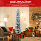 Bringstar Pencil Christmas Tree Flocked, Artificial Slim Xmas Tree