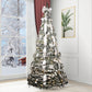 6ft Flocked Pop Up Christmas Tree, Artificial Xmas Tree, Collapsible, Silver