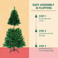7ft Christmas Tree, Premium Hinged Spruce Artificial Holiday Christmas Pine Tree with 440 Branch Tips, Ideal for Home, Office, and Xmas Party Decoration, Includes Metal Foldable Stand