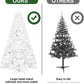 Christmas Tree, Premium PVC Fir Artificial Holiday Christmas Tree, Ideal for Home, Office, and Xmas Party Decoration