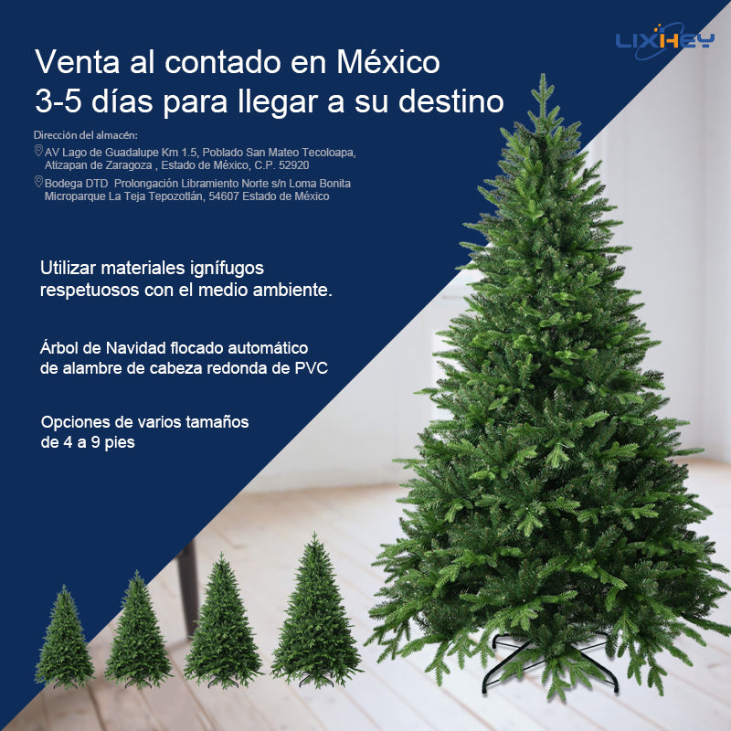 México suministra exclusivamente árboles de Navidad artificiales automáticos de PE+PVC de 4 pies a 9 pies