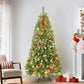 5ft Pre-Lit Christmas Tree, Artificial Green Xmas Tree, Premium PVC Branch Tips, 200 Lights