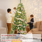 Bringstar 5FT Pre-Lit Christmas Tree, Hinged Artificial Trees 1460 Premium PVC Branches, 200 Lights