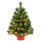 Bringstar Pre-lit Artificial Mini Christmas Tree, 2ft Tabletop Christmas Tree with 50 LED Lights