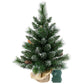 Bringstar 2FT Prelit Artificial Fake Mini Christmas Tree with 35 LED Lights, Pine Cone & Burlap Base