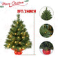 Bringstar Pre-lit Artificial Mini Christmas Tree, 2ft Tabletop Christmas Tree with 50 LED Lights