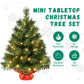 Bringstar Pre-lit Artificial Mini Christmas Tree, 2ft Tabletop Christmas Tree with 50 LED Lights